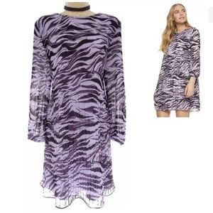XL X-LARGE NWT▪️PURPLE ABSTRACT PLEATED DRESS